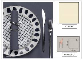 WEB_063700295.jpg TOVAGLIOLO AIRLAID LIGHT POCKET 40X40 AVORIO - immagine 1