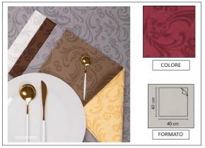 WEB_063700298.jpg TOVAGLIOLO AIRLAID DAMASCATO LINEN 40X40 BORDEAUX - immagine 1