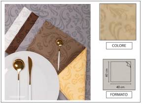 WEB_063700303.jpg TOVAGLIOLO AIRLAID DAMASCATO LINEN 40X40 CHAMPAGNE - immagine 1