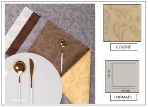 WEB_063700321.jpg TOVAGLIA LINEN DAMASCATA 100X100 CHAMPAGNE - immagine 1