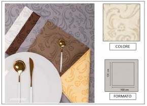 WEB_063700330.jpg TOVAGLIA LINEN DAMASCATA 100X100 AVORIO - immagine 1