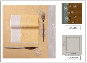 WEB_063700451.jpg TOVAGLIA 100X100 AIRLAID BOLLICINE CAFFE` - immagine 1