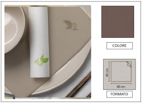 WEB_063701156.jpg TOVAGLIOLO BIO LEAF AIRLAID P4 CAPPUCCINO COMPOSTABILE 40X40 - immagine 1