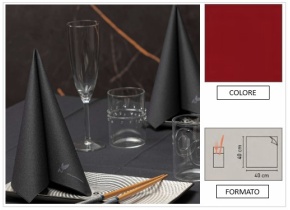WEB_063701159.jpg TOVAGLIOLO AIRLAID BIO LEAF POCKET 40X40 BORDEAUX - immagine 1