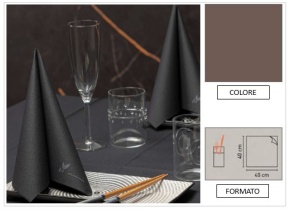 WEB_063701162.jpg TOVAGLIOLO AIRLAID BIO LEAF POCKET 40X40 CAPPUCCINO - immagine 1