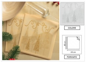 WEB_063701261.jpg TOVAGLIOLO CHRISTMAS 40X40 CM ARGENTO - immagine 1