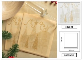 WEB_063701264.jpg TOVAGLIA CHRISTMAS 100X100 CM ORO - immagine 1