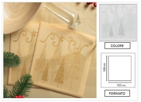 WEB_063701265.jpg TOVAGLIA CHRISTMAS 100X100 CM ARGENTO - immagine 1