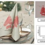 TOVAGLIOLO NATALE SU TELA 40X40 CM ORO