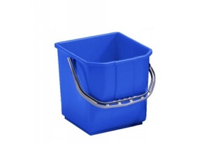 WEB_128200079.jpg SECCHIO PLASTICA PER CARRELLI BLU LT. 25 - immagine 1