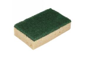 WEB_174300010.jpg SPUGNA EUDOREX TABACCO C/ABRASIVO VERDE 14X9X3,5 - immagine 1
