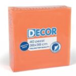 TOVAGLIOLO TINTA UNITA ARANCIO 38X38 2 VELI