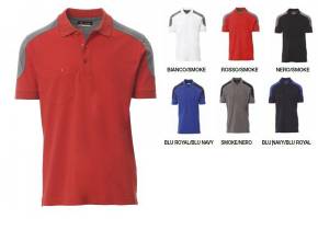 WEB_212100597.jpg POLO COMPANY BICOLORE MAN.CORTA C/TASCHIN.VARI COL.TG.XS-5XL - immagine 1