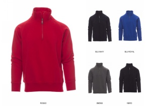 WEB_212100940.jpg FELPA MIAMI SUMMER MEZZA ZIP VARI COLORI TG. XS-5XL - immagine 1