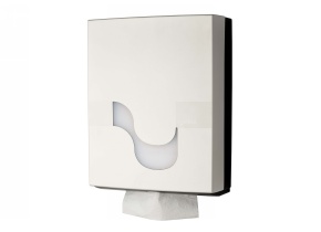 WEB_277500019.jpg DISPENSER MEGAMINI BIANCO ASCIUGAMANI PIEGATI "V" - immagine 1
