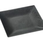 PIATTO FLUID PP NERO 160X160 MM - ZIGRINATO
