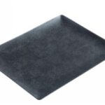 VASSOIO FLUID PP NERO 390X290 MM - ZIGRINATO