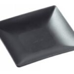 PIATTO FLUID PP NERO 250X250 MM - ZIGRINATO