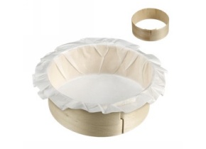 WEB_317801415.jpg TEGLIA CIRCOLARE LEGNO CON COCCA + CARTA FORNO Ø130 MM - immagine 1