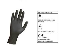 WEB_433000033.jpg GUANTI PALMPRO 765 HIREX-NT NITRILE NERO S/P TG. S - immagine 1