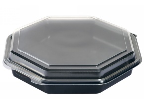WEB_DUNI127766.jpg SCATOLA OCTAVIEW P/FRED. 1000 ML 230X230X50MM PS NERO/TRASP. - immagine 1