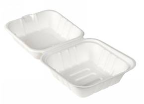 WEB_DUNI192071.jpg SCATOLA MEAL 1 SCOMP. 475 ML 162X152X80MM BAGASSA BIANCO - immagine 1