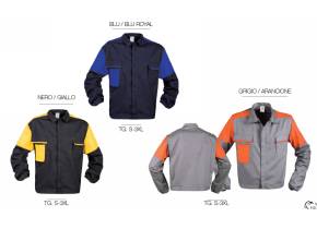 WEB_MW50KBIC.jpg GIUBBA GABARDINE BICOLORE CON ZIP TG. S-3XL - immagine 1