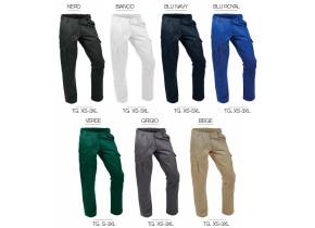 WEB_MW63G.jpg PANTALONE MULTITASCHE GABARDINE ROBERTA VARI COLOR.TG.XS-3XL - immagine 1