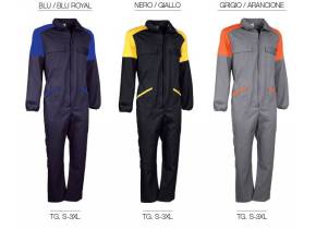 WEB_MW80KBIC.jpg TUTA GABARDINE HI TECH BICOLORE CON TOPPE TG. S-3XL - immagine 1