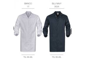 WEB_MW99MBXT.jpg CAMICE MASSAUA 290 GR.M.Q. BLU-BIANCO EXTRA TAGLIA 4XL-5XL - immagine 1