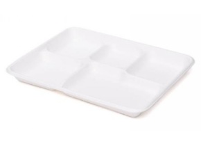 WEB_057401097.jpg VASSOIO 5 SCOMP.POLP.CELL.265X210X22H BIANCO 26,5X21X2,2 CM - immagine 1