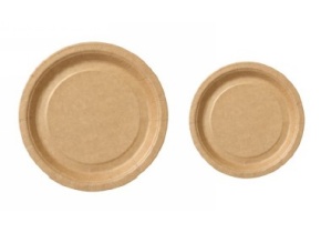 WEB_057401212.jpg PIATTO CARTONCINO AVANA 18CM BORDO LISCIO KRAFT 18 CM - immagine 1
