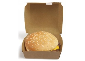 WEB_057401390.jpg CONTENITORE X HUMBURGER CARTONCINO DA 300 GR KRAFT 15X15X8CM - immagine 1