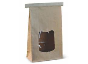 WEB_057401489.jpg SACCHETTO C/FINESTRA LAMINATO BROWN 242X155X70 MM - immagine 1