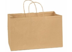 WEB_057401504.jpg BUSTA CART.RICIC.100 GR.C/MANIGLIA RITORTA KRAFT 32X16X35CM - immagine 1