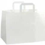 BUSTA FOOD BIANCA 170 GR.C/MANIG.COTONE BIANCO 35X28X33+5CM