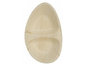 WEB_057401660.jpg PIATTO BIS OVALE FOGLIA PALMA NATURALE 25 X16 CM - immagine 1