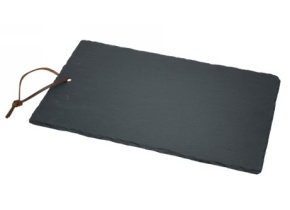 WEB_057401796.jpg VASSOIO RETT.ARDESIA NERO 38X23 CM - immagine 1