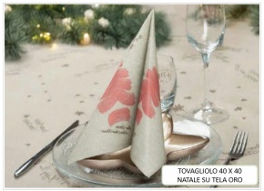 WEB_063703093.jpg TOVAGLIOLO NATALE SU TELA 40X40 CM ORO - immagine 1