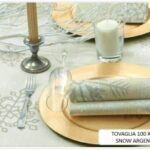 TOVAGLIA SNOW 100X100 CM ARGENTO