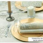 TOVAGLIOLO SNOW 40X40 CM ARGENTO
