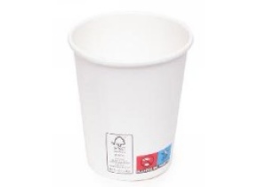 WEB_057401231.jpg BICCHIERE BIANCO CART.+PLA 207ML-7OZ.BIOD.COMP.EN13432 - immagine 1