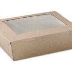 CONTENITORE CARTONCINO+PE C/FINESTRA KRAFT 19,5X14 CMX6,5 H