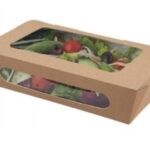 INSALATIERA CART. C/FINESTRA PLA KRAFT 200/180X120/100X50MM