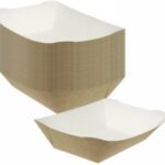 VASSOIO CARTONCINO C/BORDO KRAFT 124/100X87/63X42 MM