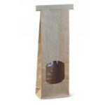 SACCHETTO C/FINESTRA LAMINATO BROWN 260X88X47 MM