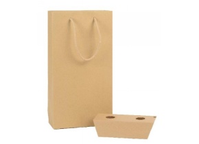 WEB_057401507.jpg PORTABOTTIGLIE CART.ICICL. C/MANICI COTONE BROWN 20X9X38+5CM - immagine 1