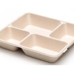 VASSOIO 4 SCOMPARTI POLP.CELL.PFAS FREE N/SBIAN.220X240