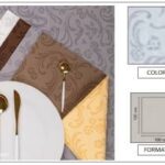 TOVAGLIA LINEN DAMASCATA 100X100 BIANCO/PERLA