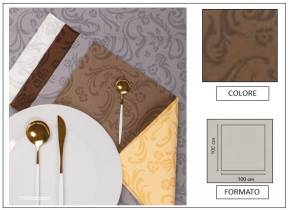 WEB_063700323.jpg TOVAGLIA LINEN DAMASCATA 100X100 CAFFE" - immagine 1